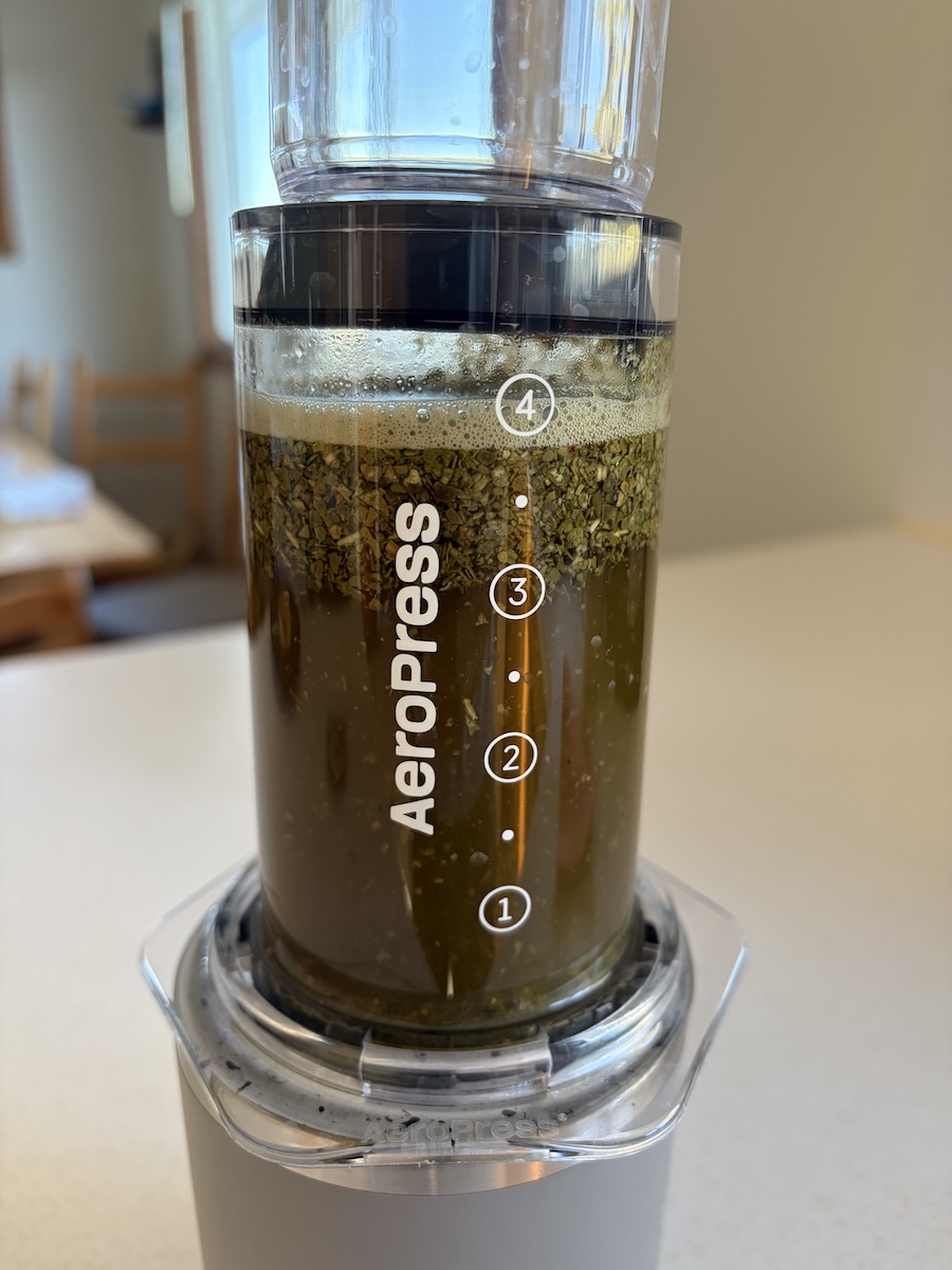 yerba mate aeropress