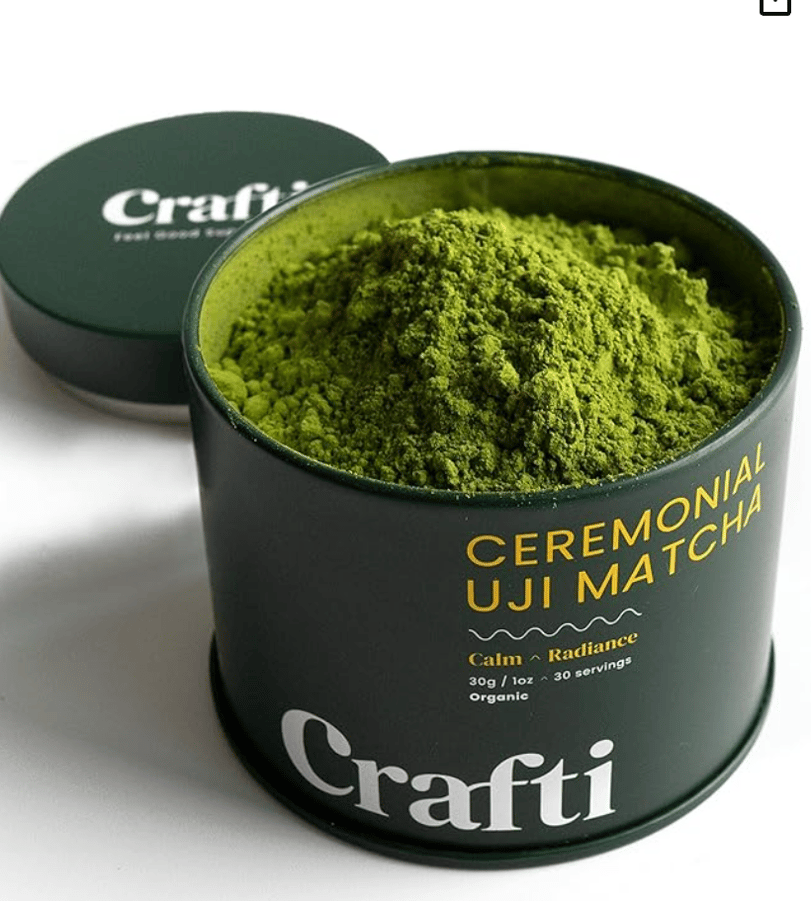 https://www.amazon.com/Crafti-Ceremonial-Sugar-Free-Jitter-Free-Barista-Grade/dp/B0CXT6L9H5/ref=sr_1_18?crid=UDGF22HOBFCW&dib=eyJ2IjoiMSJ9.ZkAPzlSKzRR8aGFTOKG9G2gdbvW65l2ptEtd-7M9htpjRjzbxTR3Ws9j6Z6KyYpTHEYZVwL7yazetXlhKVSlMqrs5_hs2O0AFdI9zRIgkTR8DwVoVs8gZSUU6XmNeU5_SJKhbHosqUPcvcB89yWw5YXoq986_rGevjletQ3sA-Wl1F0UeaCz_deBJxlEe1Y_aXK0VdJ9GPWWxImGyufQH5jeujD7MZi8gdyvXd8IcVuCYGoYN3hhNQcGj9Zm54Basxxq7jMcWZssxBntGGomV2VS-OEEbxsxUdJHt494WMM.mvtL9ipcUCmgGQB0w0OhAs8CQJX4PCr03z3qQU0Pmas&dib_tag=se&keywords=matcha&qid=1777753426&rdc=1&sprefix=matcha%2Caps%2C254&sr=8-18&th=1