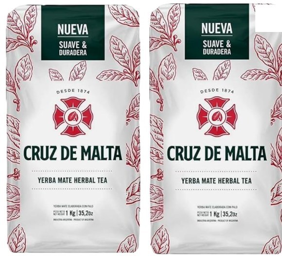 Cruz de Malta Yerba Mate Loose Leaf, 2.2 lb (Pack of 2)